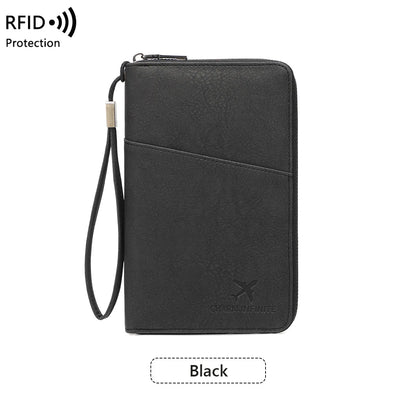 carteira passaporte com preto