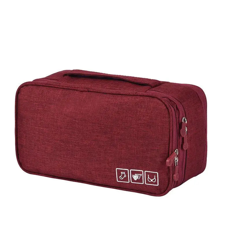 organizador de viagem vermelho rosé