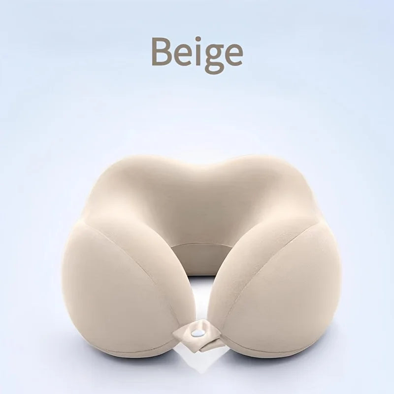 travesseiro de pescoço bege