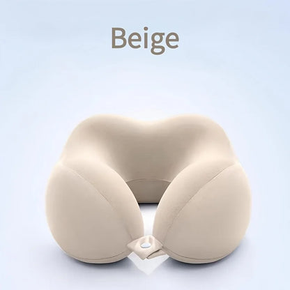 travesseiro de pescoço bege