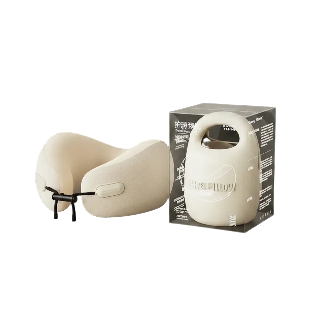 travesseiro de pescoço branco
