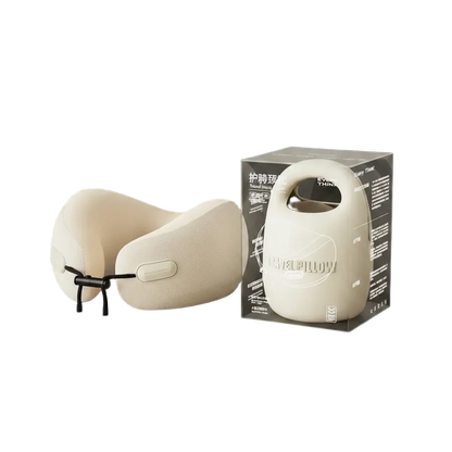 travesseiro de pescoço branco