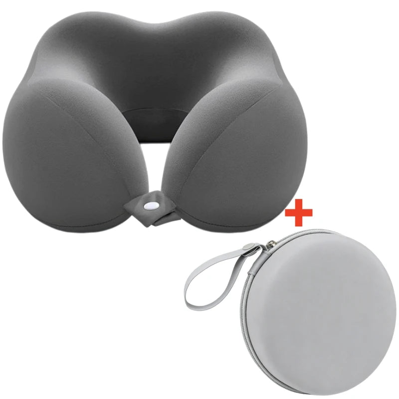 travesseiro de pescoço grey and storage bag