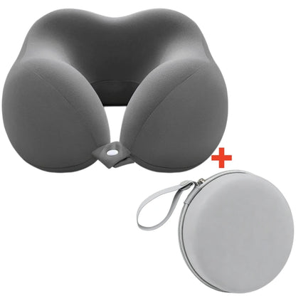 travesseiro de pescoço grey and storage bag