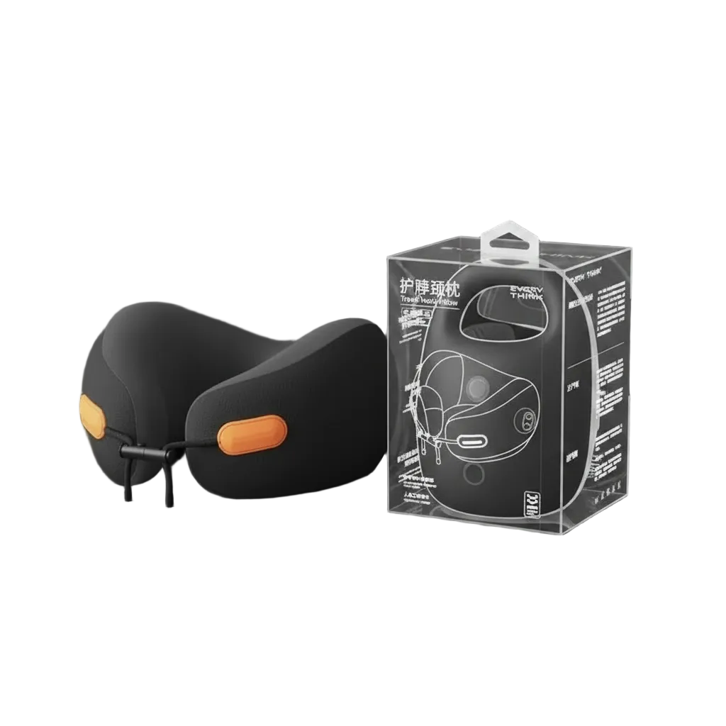 travesseiro de pescoço preto