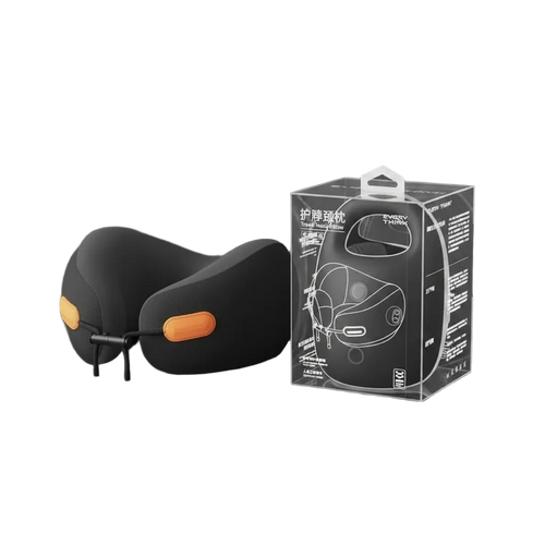 travesseiro de pescoço preto